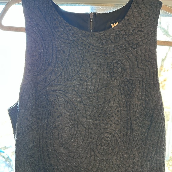 Mid Length Tank Dress Embroidery Black Size 12 - Picture 9 of 9